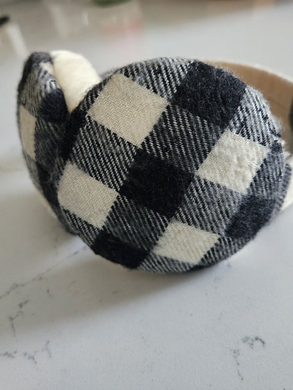 BURBERRY Nova Check Cashmere and Shearling Ear Muffs, Authentic - Picture 3 of 8